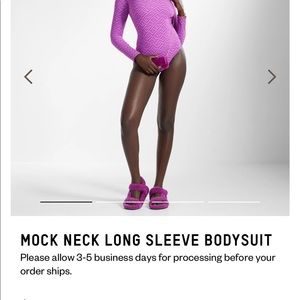 Brand new. This bodysuit is sold out and will not be restocked.